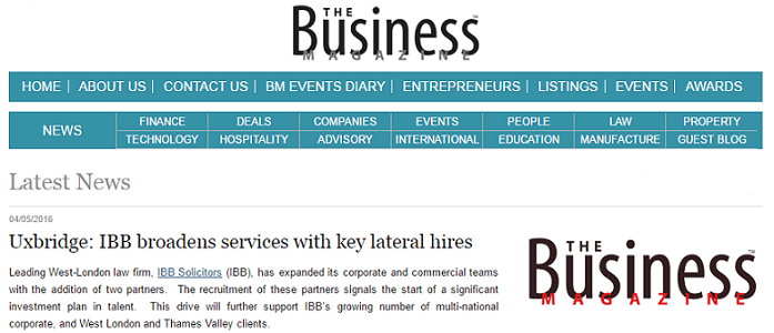 IBB Solicitors Hire 2 New Partners