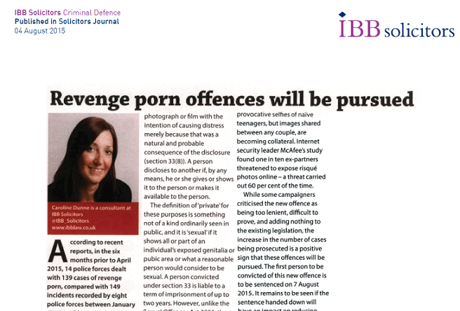 Revenge porn offence and the rise in reported cases